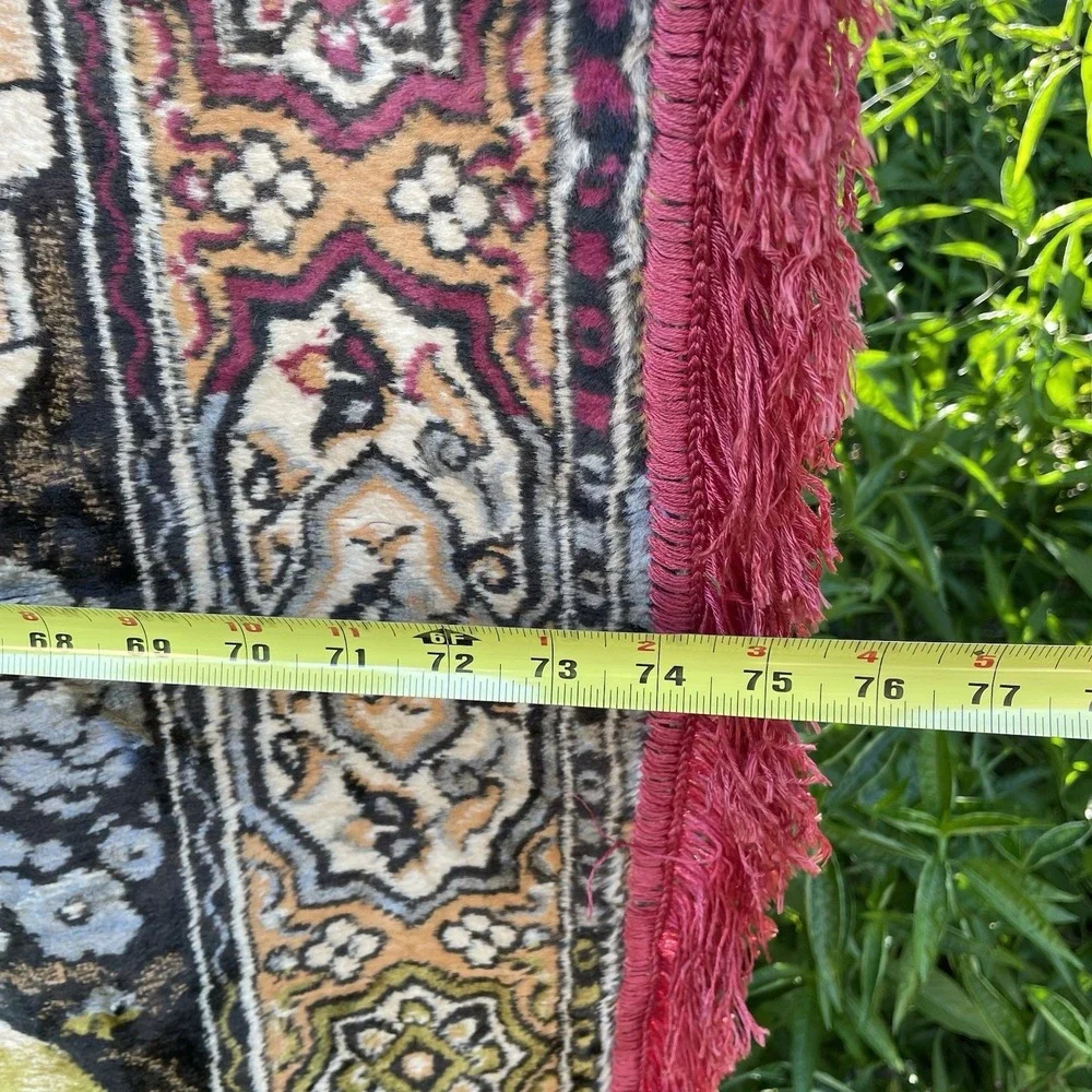 Vintage Velvet Wall Tapestry Middle Eastern Dance Ceremony MCM 46x75inch